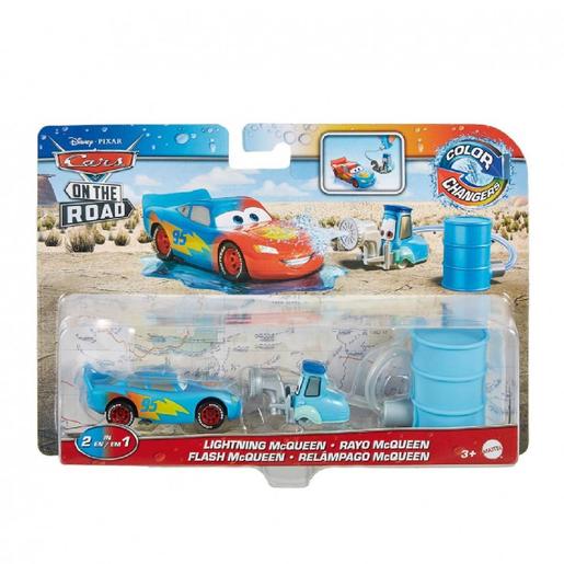 Mattel - Cars - Vehículo deportivo plateado tipo Rayo McQueen ㅤ, Cars